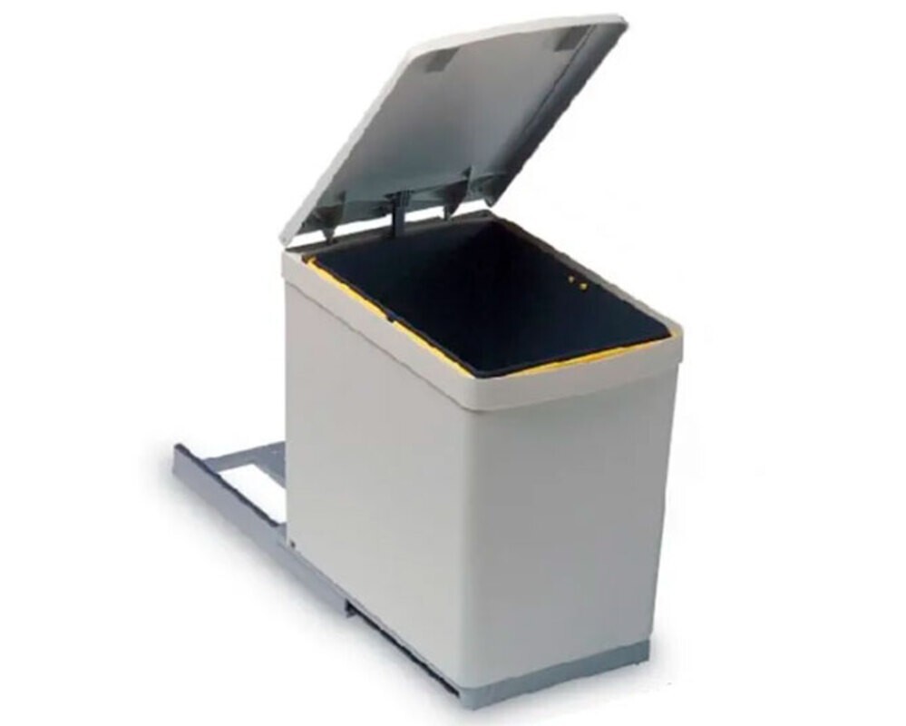 Система сортировки мусора ALBIO 10 1X16 L серый пластик ALVEUS,