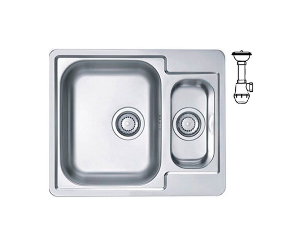 Мойка ALVEUS LINE 50 NAT-90 615X500 в компл. с сифоном 1130555,