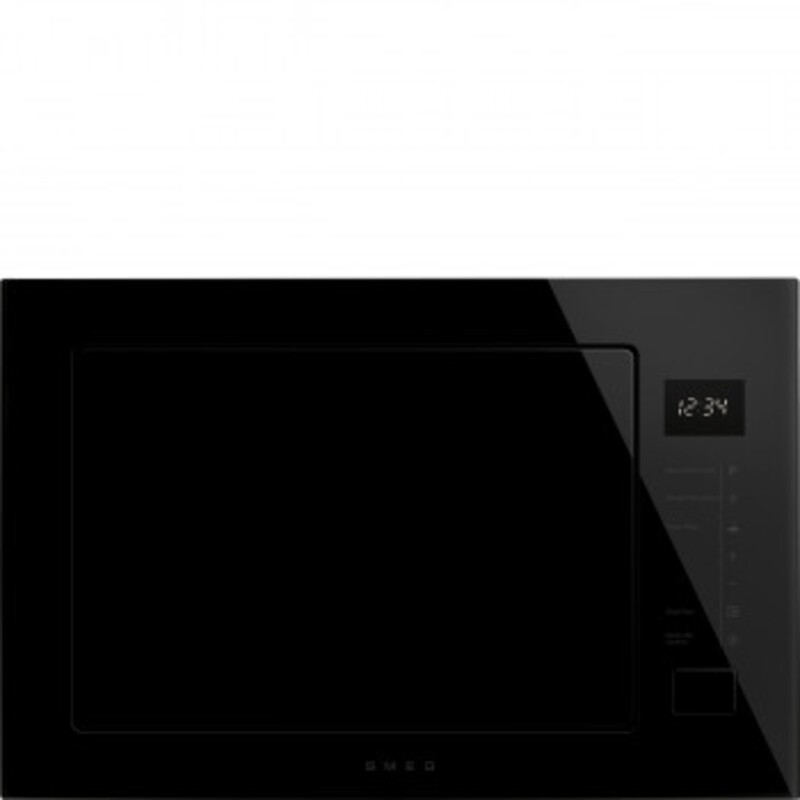 SMEG FMI225BI Встраиваемая микроволновая печь, 60 см, высота 38 см, 6 функций, чёрное стекло