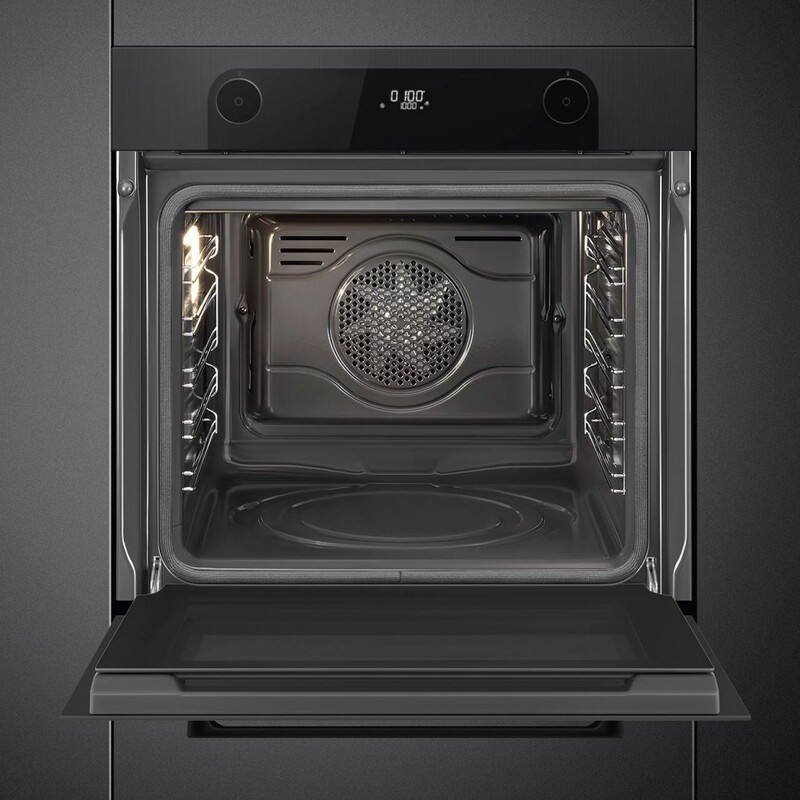 SMEG SFP6201TB Многофункциональный духовой шкаф с пиролизом, 60 см, 10 функций, черное стекло